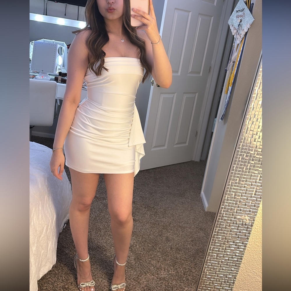 White mini dress